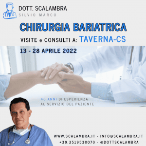 Scopri di più sull'articolo Visite e Consulti Chirurgia Bariatrica in Calabria – Aprile 2022