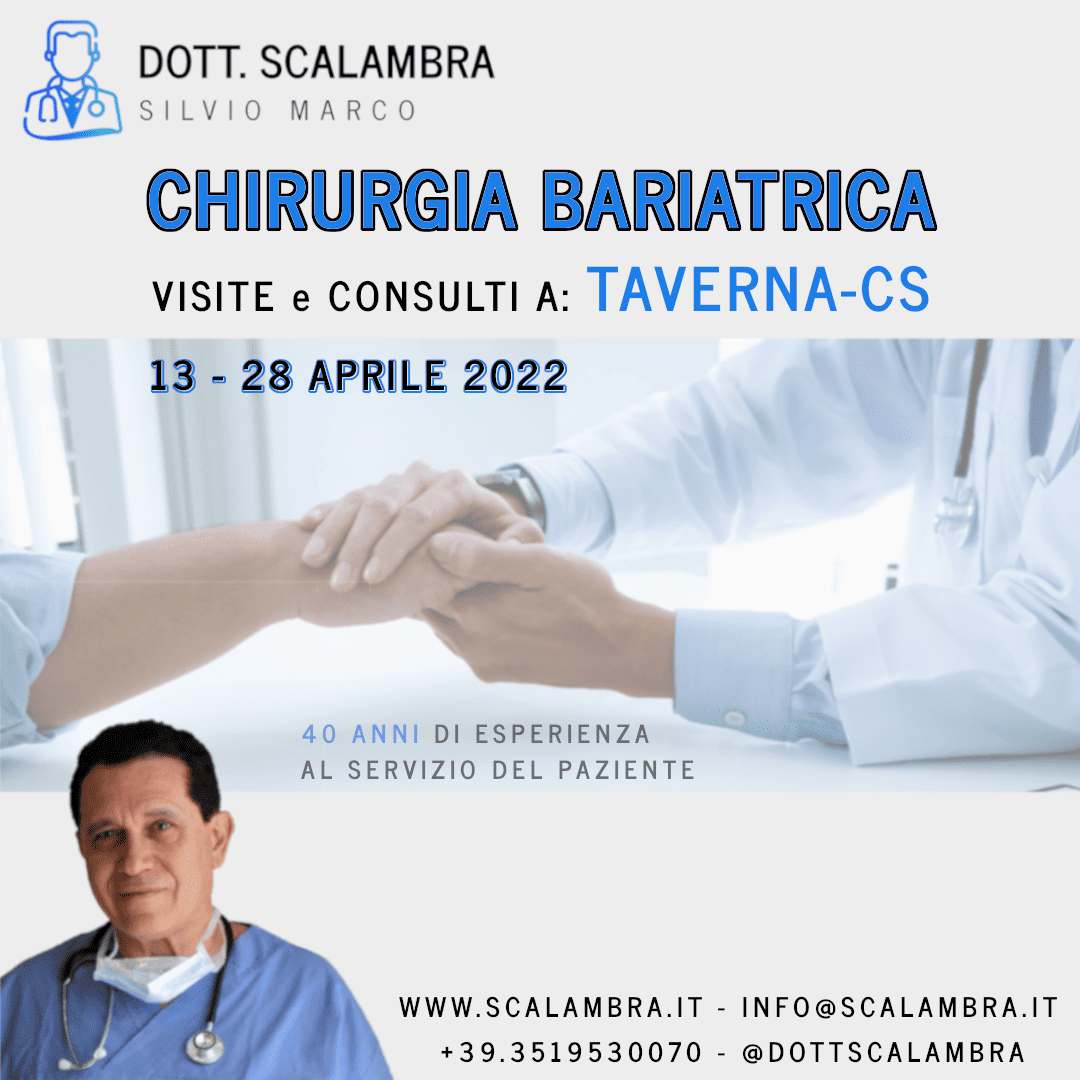 Al momento stai visualizzando Visite e Consulti Chirurgia Bariatrica in Calabria – Aprile 2022