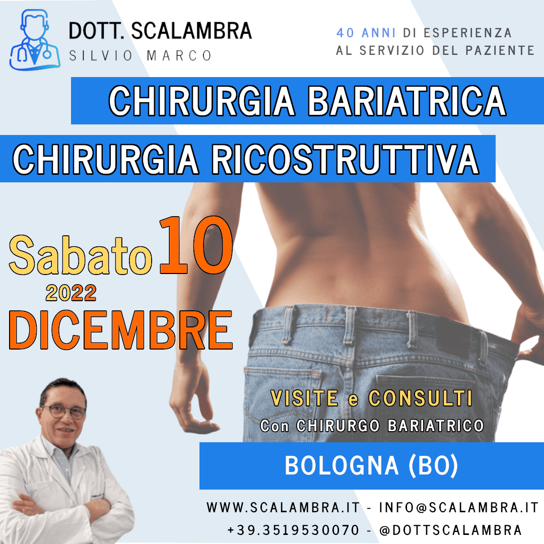 Scopri di più sull'articolo Chirurgia Bariatrica e Ricostruttiva a BOLOGNA (BO) – Dicembre 2022 – Visite e Consulti