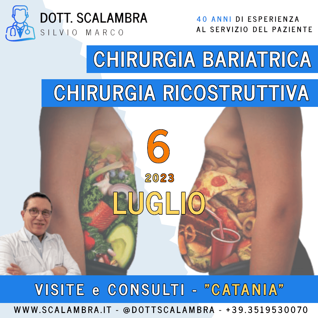 Al momento stai visualizzando Chirurgia Bariatrica e Ricostruttiva a CATANIA (CT) – Luglio 2023 – Visite e Consulti