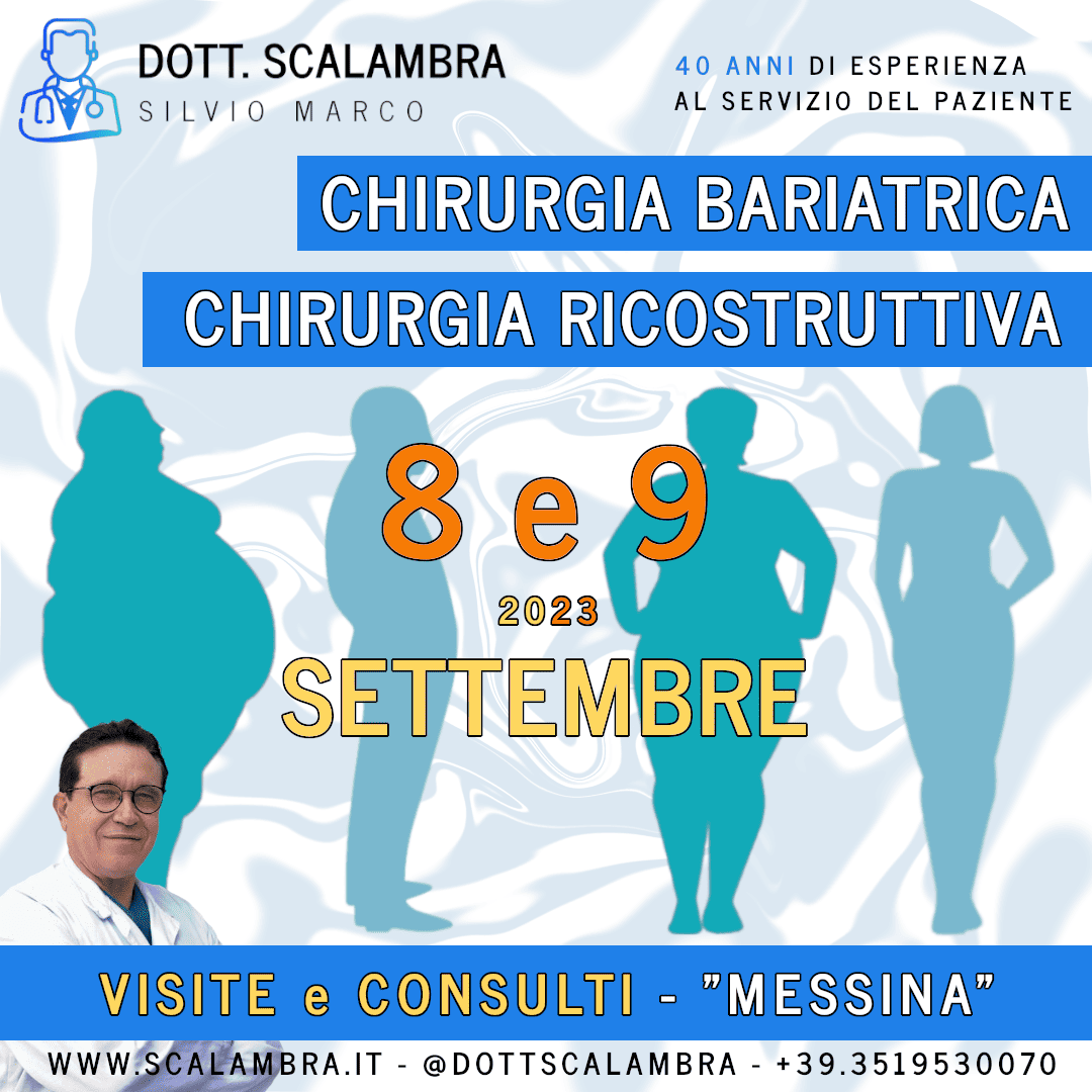 Al momento stai visualizzando Chirurgia Bariatrica e Ricostruttiva a MESSINA (ME) – Settembre 2023 – Visite e Consulti