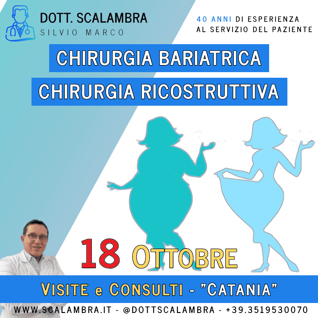 Scopri di più sull'articolo Chirurgia Bariatrica a CATANIA (Sicilia) – Ottobre 2023 – Visite e Consulti