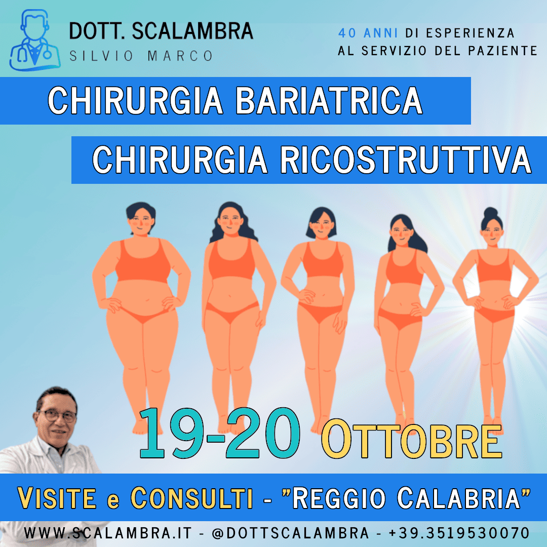 Al momento stai visualizzando Chirurgia Bariatrica a REGGIO CALABRIA (Calabria) – Ottobre 2023 – Visite e Consulti